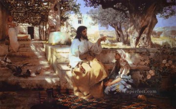 マルタとマリアの家のキリスト 新約聖書 ヘンリク・シェミラツキ Oil Paintings
